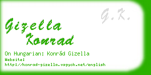 gizella konrad business card